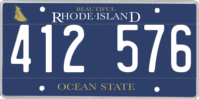 RI license plate 412576