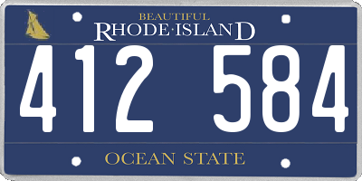 RI license plate 412584
