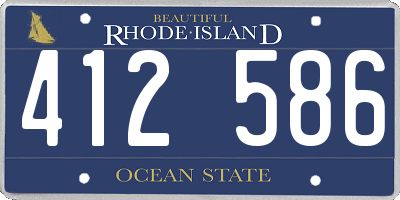 RI license plate 412586
