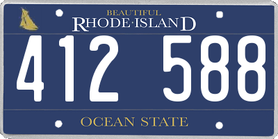 RI license plate 412588