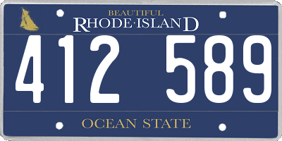 RI license plate 412589
