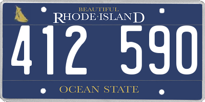 RI license plate 412590