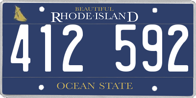 RI license plate 412592