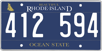 RI license plate 412594
