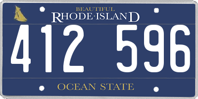 RI license plate 412596