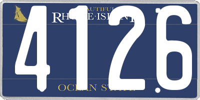 RI license plate 4126