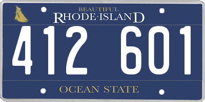 RI license plate 412601