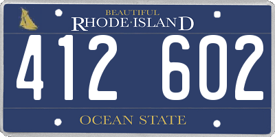 RI license plate 412602
