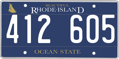 RI license plate 412605