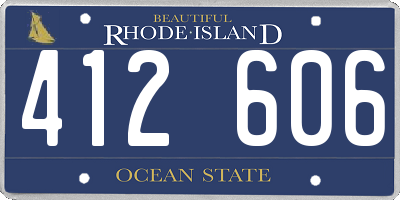 RI license plate 412606