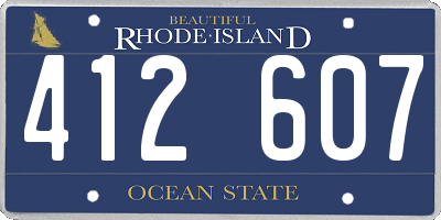 RI license plate 412607