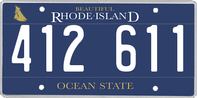 RI license plate 412611