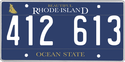RI license plate 412613