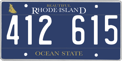 RI license plate 412615