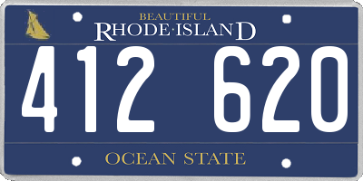 RI license plate 412620