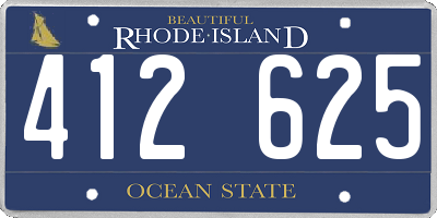 RI license plate 412625