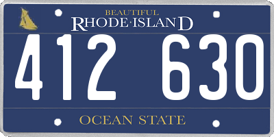 RI license plate 412630