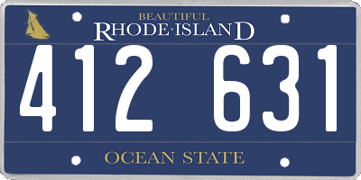 RI license plate 412631