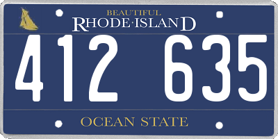 RI license plate 412635