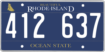 RI license plate 412637