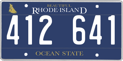 RI license plate 412641