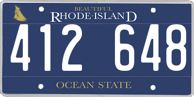 RI license plate 412648