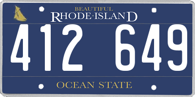 RI license plate 412649