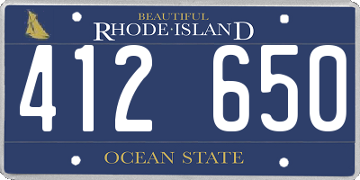 RI license plate 412650