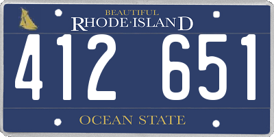 RI license plate 412651