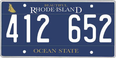 RI license plate 412652