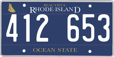 RI license plate 412653