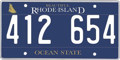 RI license plate 412654