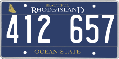 RI license plate 412657