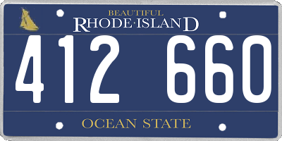 RI license plate 412660