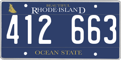 RI license plate 412663