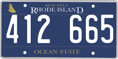 RI license plate 412665