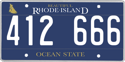 RI license plate 412666
