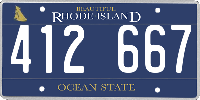 RI license plate 412667