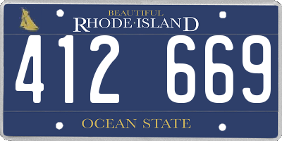 RI license plate 412669