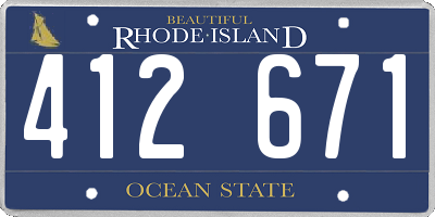 RI license plate 412671