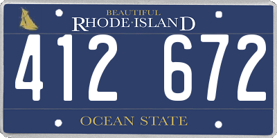 RI license plate 412672