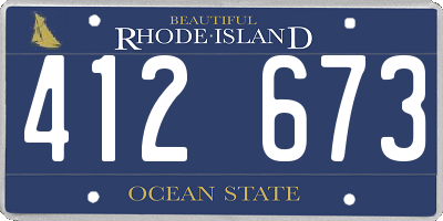 RI license plate 412673