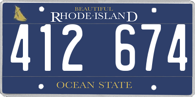 RI license plate 412674