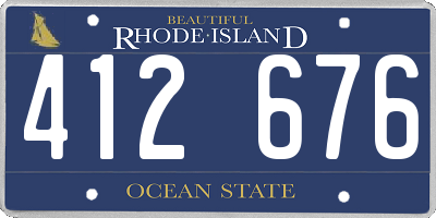RI license plate 412676