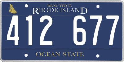 RI license plate 412677