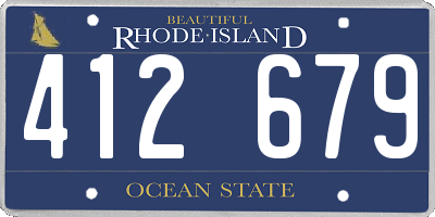 RI license plate 412679