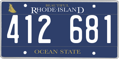 RI license plate 412681