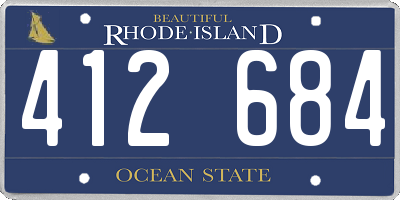 RI license plate 412684