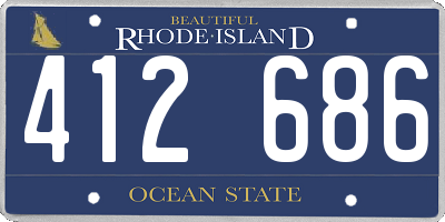 RI license plate 412686