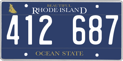 RI license plate 412687
